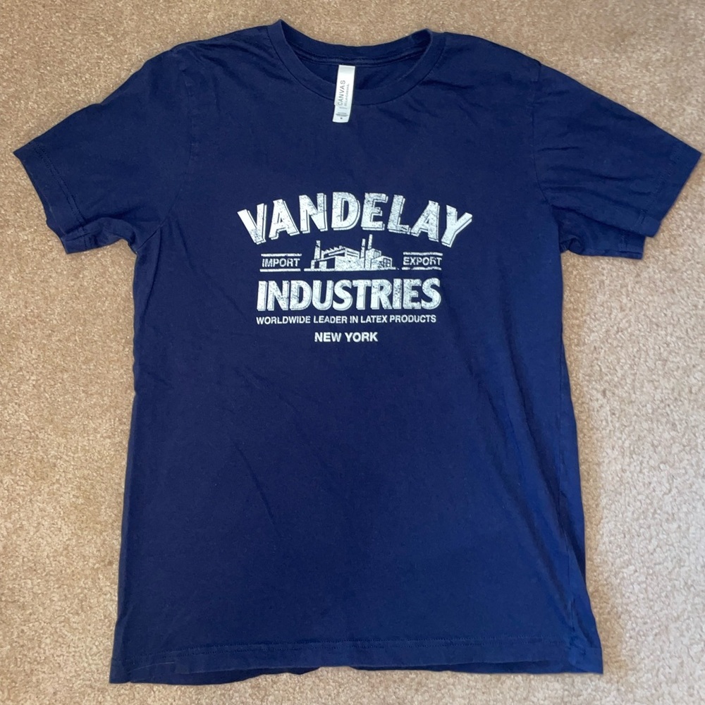 Navy Blue Vandelay Industries Seinfeld Short Sleeve Tee